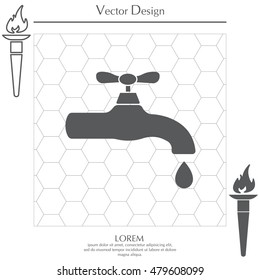 Water tap vector icon