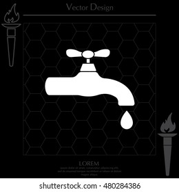 Water tap vector icon