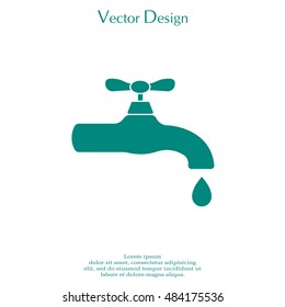 Water tap vector icon