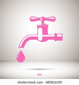 Water tap vector icon