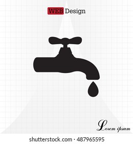 Water tap vector icon