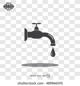 Water tap vector icon