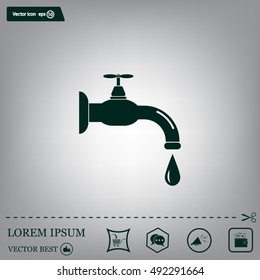 Water tap vector icon