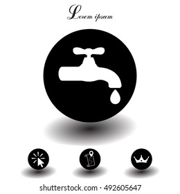 Water tap vector icon