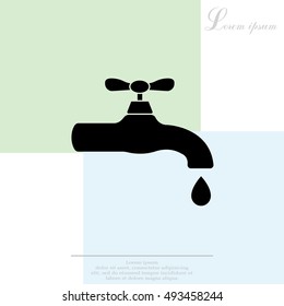 Water tap vector icon