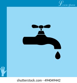 Water tap vector icon