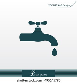 Water tap vector icon