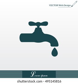 Water tap vector icon