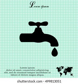 Water tap vector icon