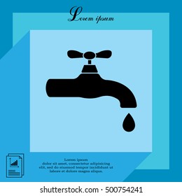 Water tap vector icon