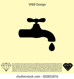 Water tap vector icon