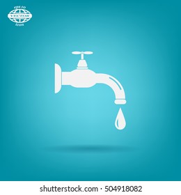 Water tap vector icon