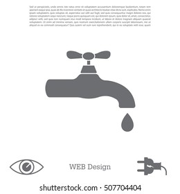 Water tap vector icon