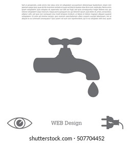 Water tap vector icon