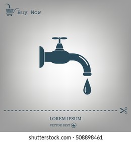 Water tap vector icon