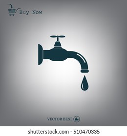 Water tap vector icon
