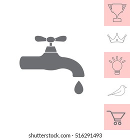 Water tap vector icon