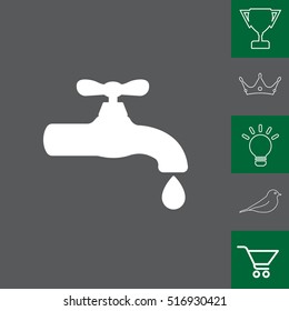 Water tap vector icon