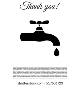 Water tap vector icon