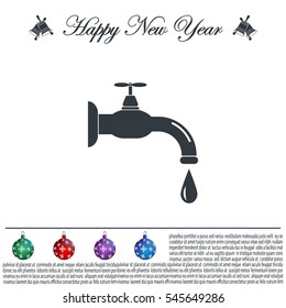 Water tap vector icon