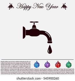 Water tap vector icon