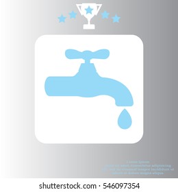 Water tap vector icon