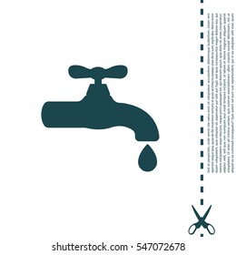 Water tap vector icon