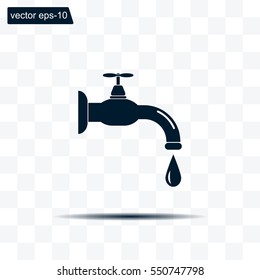 Water tap vector icon