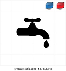Water tap vector icon