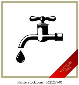 Water tap vector icon