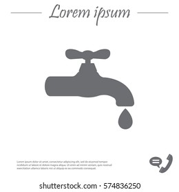 Water tap vector icon