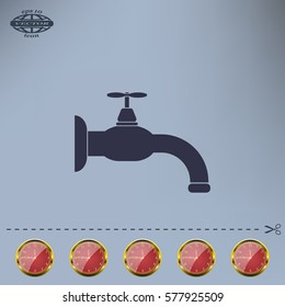 Water tap vector icon