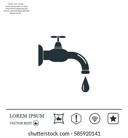 Water tap vector icon