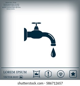 Water tap vector icon