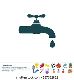 Water tap vector icon
