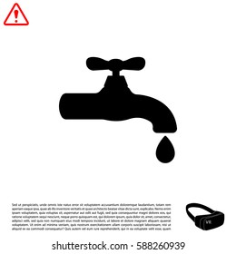 Water tap vector icon