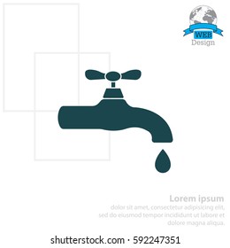 Water tap vector icon