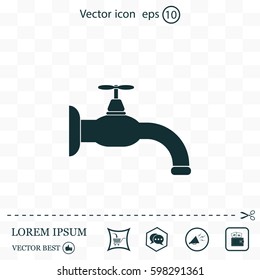 Water tap vector icon