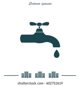 Water tap vector icon