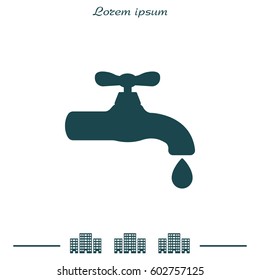 Water tap vector icon