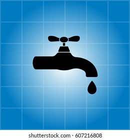 Water tap vector icon