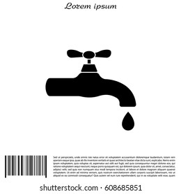 Water tap vector icon