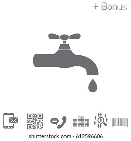 Water tap vector icon