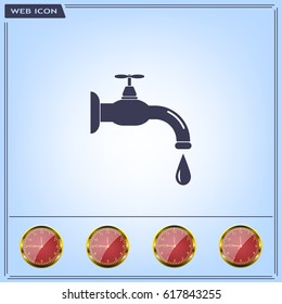 Water tap vector icon