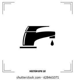 Water tap vector icon