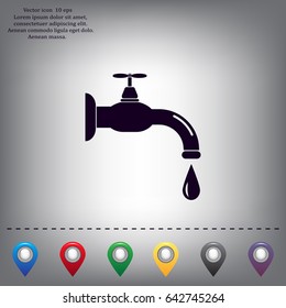 Water tap vector icon