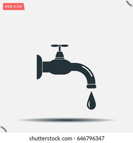 Water tap vector icon