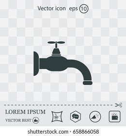Water tap vector icon
