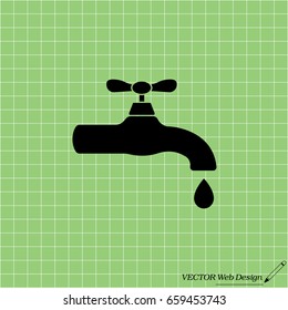 Water tap vector icon