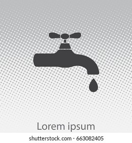 Water tap vector icon